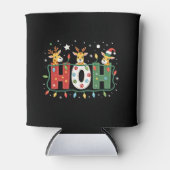 Matching Christmas Santa Hat Ho Ho Ho Giraffe Anim Dosenkühler (Vorderseite)