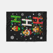 Matching Christmas Santa Hat Ho Ho Ho Meerkat Anim Fleecedecke (Vorderseite (Horizontal))
