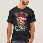 Matching Christmas The Hungry Reindeer Family T-Shirt (Vorderseite)