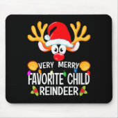 Matching Christmas Very Merry Favorite Child Reind Mousepad (Vorne)