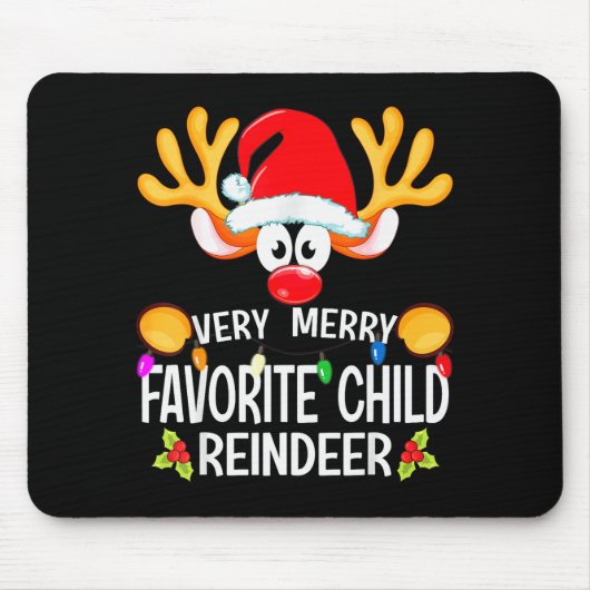Matching Christmas Very Merry Favorite Child Reind Mousepad (Vorne)