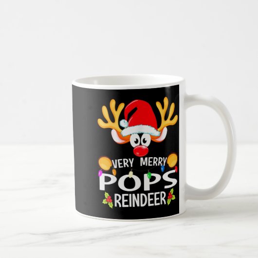 Matching Christmas Very Merry Ps Reindeer  Kaffeetasse (Rechts)