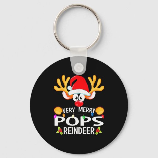 Matching Christmas Very Merry Ps Reindeer  Schlüsselanhänger (Vorderseite)