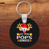 Matching Christmas Very Merry Ps Reindeer  Schlüsselanhänger (Vorderseite)