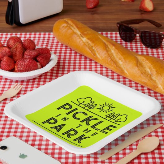 Matching Club Turnier Event Pickleball Spaß Pappteller (Picknick)