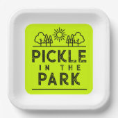 Matching Club Turnier Event Pickleball Spaß Pappteller (Vorderseite)