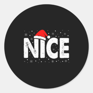 Matching Co. Naughty Or Nice Weihnachten - Uni-Erw Runder Aufkleber