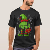 Matching Couple Christmas Elf Names in Heart T-Shirt (Vorderseite)