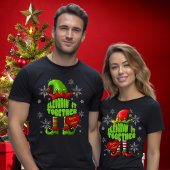 Matching Couple Christmas Elf Names in Heart T-Shirt