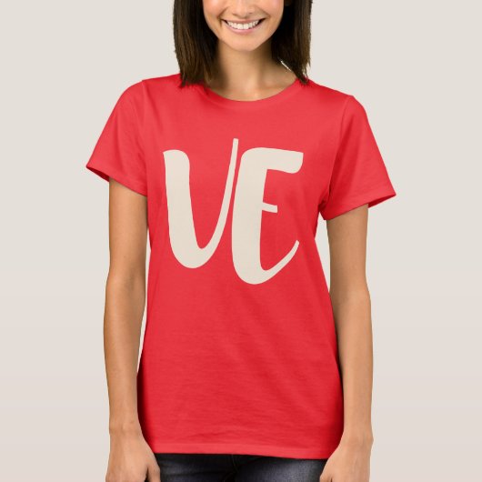 Matching Couple Liebe LO VE Valentine Women T - Sh T-Shirt (Vorderseite)