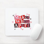 Matching Couple Makes When Apart Long Distance Rel Mousepad (Mit Mouse)
