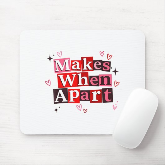 Matching Couple Makes When Apart Long Distance Rel Mousepad (Mit Mouse)