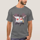 Matching Couple T-Shirts – I Love You Design (Vorderseite)