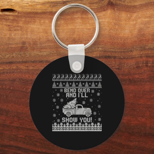 Matching Couple Ugly Christmas Costume For Men Wom Schlüsselanhänger (Vorderseite)