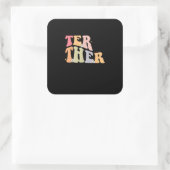 Matching Couples Better Together Best Friends Desi Quadratischer Aufkleber (Tasche)