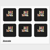 Matching Couples Better Together Style  Quadratischer Aufkleber (Blatt)