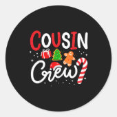 Matching Cousin Crew Christmas 2025 Family Holiday Runder Aufkleber (Vorderseite)