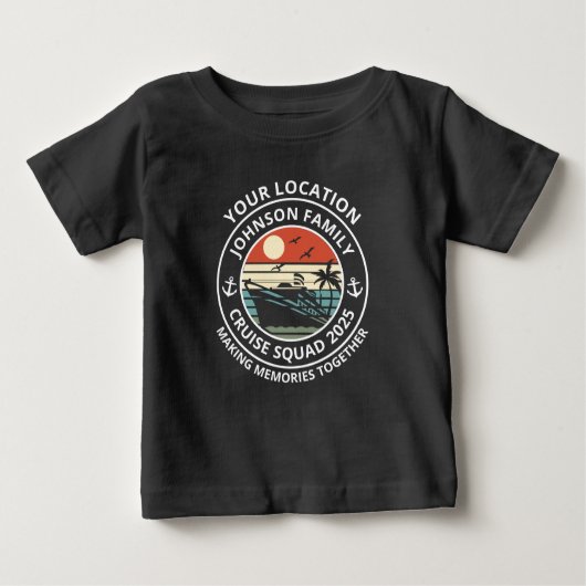 Matching Cruise Trip für benutzerdefinierte Famili Baby T-shirt (Vorderseite)