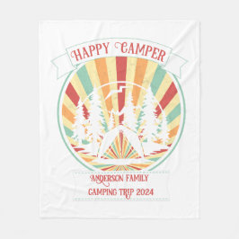 Matching customizable family camping, add name fleecedecke