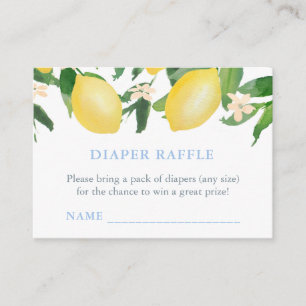 Matching Diaper oder Book Raffle Lemons Kinderdusc Begleitkarte
