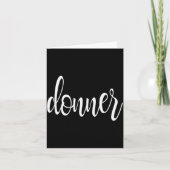 Matching Donner Christmas Text Only Brown Green Re Karte (Vorderseite)