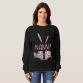 Matching Egg Hunter Niedlich Bunny Oars Ostergraue Sweatshirt (Vorne ganz)