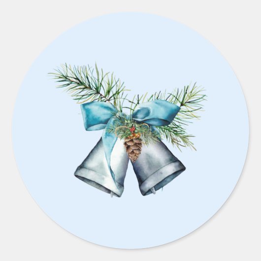 Matching Envelope "Kabine im Schnee" Runder Aufkleber (Vorderseite)