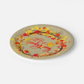 Matching Erntedank Herbstleaf Tones 7" (klein) Pappteller (Schrägansicht)