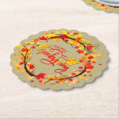 Matching Erntedank Herbstleaf Tones skaliert Untersetzer (angewinkelt)