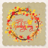 Matching Erntedank Herbstleaf Tones umgerundet Untersetzer (Vorderseite)