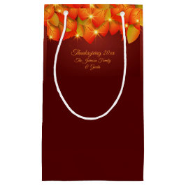 Matching Erntedank Orange Leaf Name Jahr Klein Kleine Geschenktüte