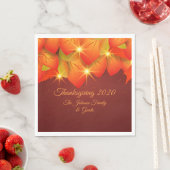 Matching Erntedank Orange Leaf Name Luncheon Serviette (Beispiel)