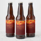 Matching Erntedank Orange Leaf Name Year Beer B Bierflaschenetikett (Flaschen)