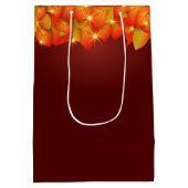 Matching Erntedank Orange Leaf Name Year Medium Mittlere Geschenktüte (Rückseite)