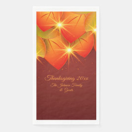 Matching Erntedank Orange Leaf Name Year Paper Serviette