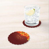 Matching Erntedank Orange Leaf Name Year Paper Untersetzer (Vor Ort)