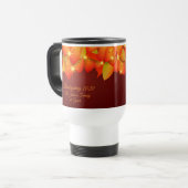 Matching Erntedank Orange Leaf Name Year Reisebecher (Vorderseite Links)