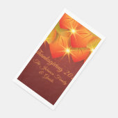 Matching Erntedank Orange Leaf Name Year Serviette (Ecke)
