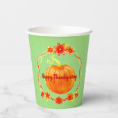 Matching Erntedank Pumpkin on Green Pappbecher (Rückseite)