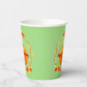 Matching Erntedank Pumpkin on Green Pappbecher (Links)