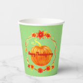 Matching Erntedank Pumpkin on Green Pappbecher (Vorderseite)
