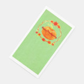 Matching Erntedank Watercolor Pumpkin Serviette (Ecke)
