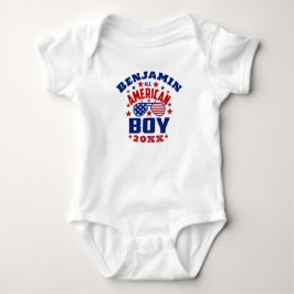 Matching Familienname 4. Juli All American Boy Baby Strampler