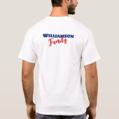 Matching Familienname 4. Juli All American Papa T-Shirt (Rückseite)