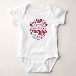 Matching Familienname 4. Juli Red White Blue Baby Strampler