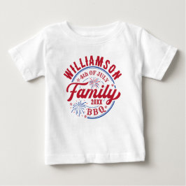 Matching Familienname 4. Juli Red White Blue Baby T-shirt