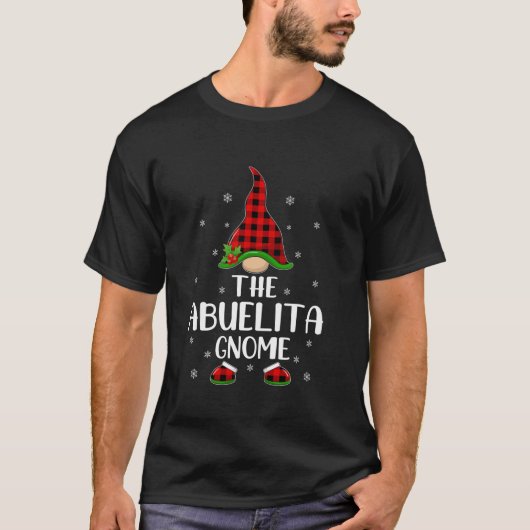 Matching Family Buffalo Plaid The Abuelita Gnome C T-Shirt (Vorderseite)