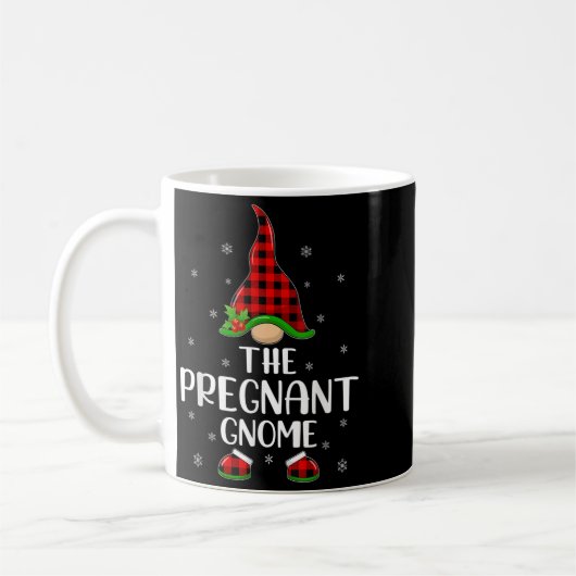 Matching Family Buffalo Plaid The Pregnant Gnome C Kaffeetasse (Links)