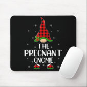 Matching Family Buffalo Plaid The Pregnant Gnome C Mousepad (Mit Mouse)