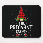 Matching Family Buffalo Plaid The Pregnant Gnome C Mousepad (Vorne)